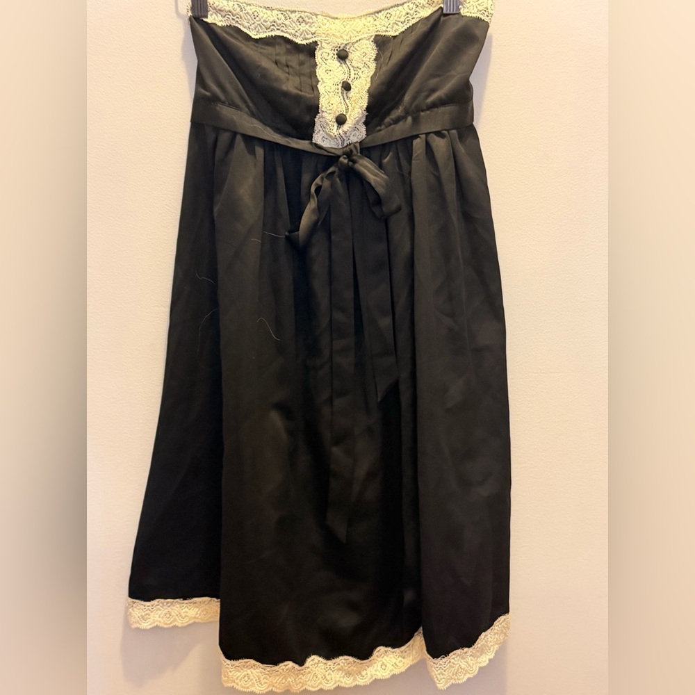 Forever 21 “tuxedo”  Black Dress with Lace Trim